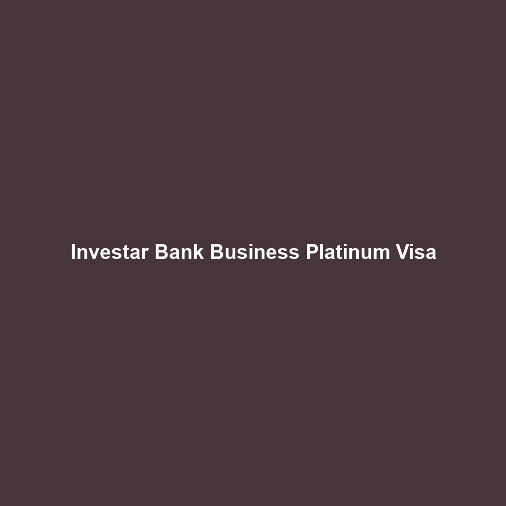 Investar Bank Business Platinum Visa