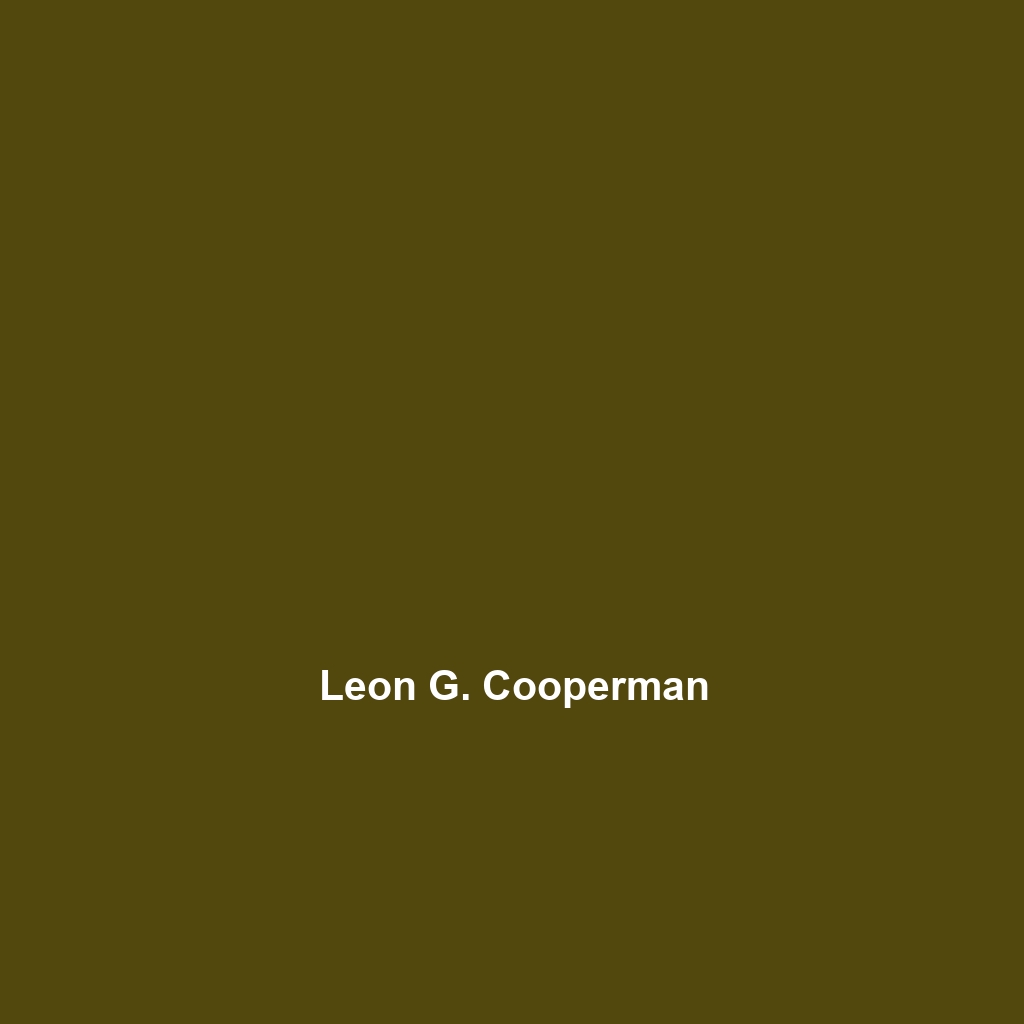 Leon G. Cooperman