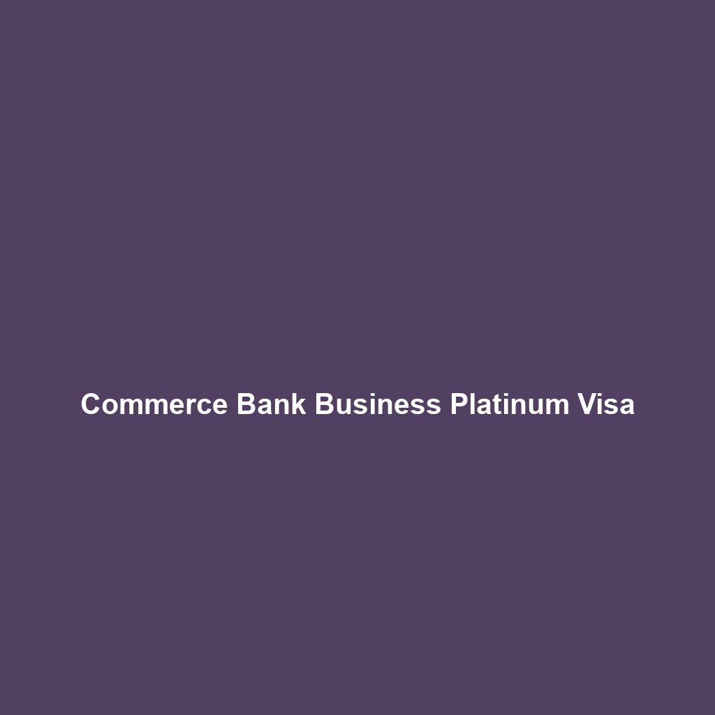 Commerce Bank Business Platinum Visa