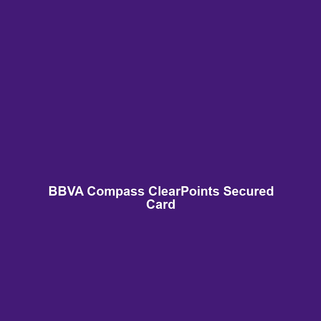 BBVA Compass ClearPoints Rewards