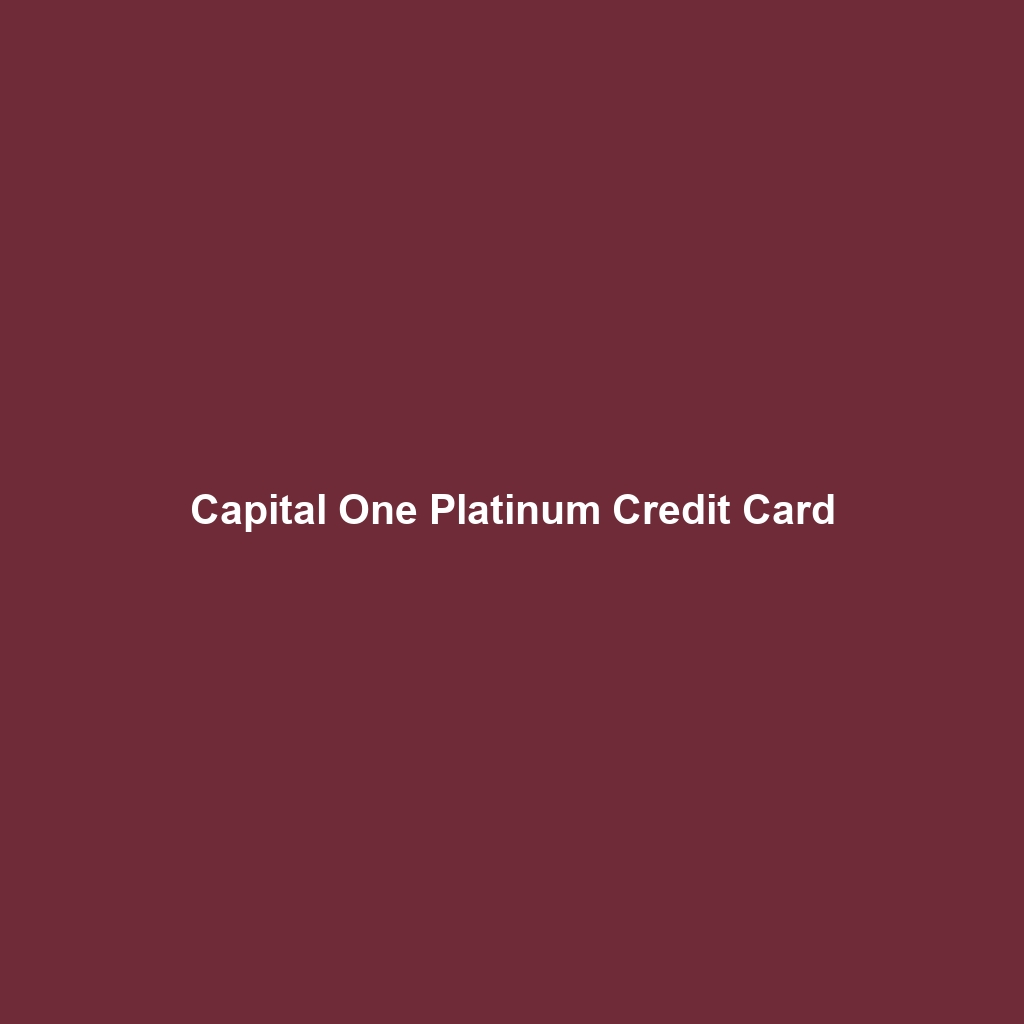 Capital One Platinum Credit Card