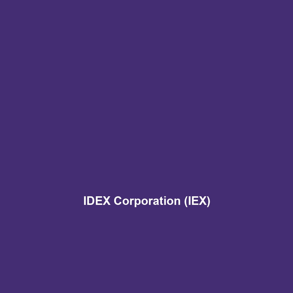 IDEX Corporation (IEX)