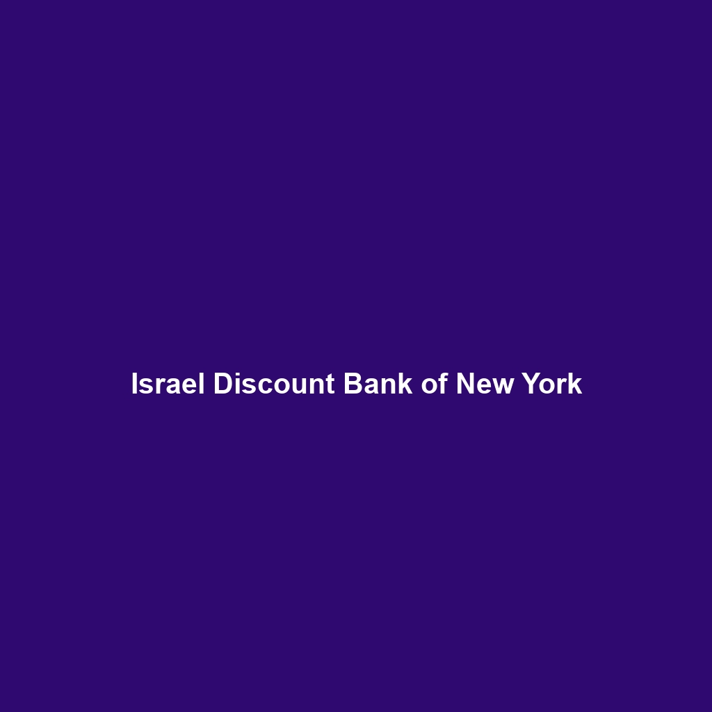 Israel Discount Bank of New York