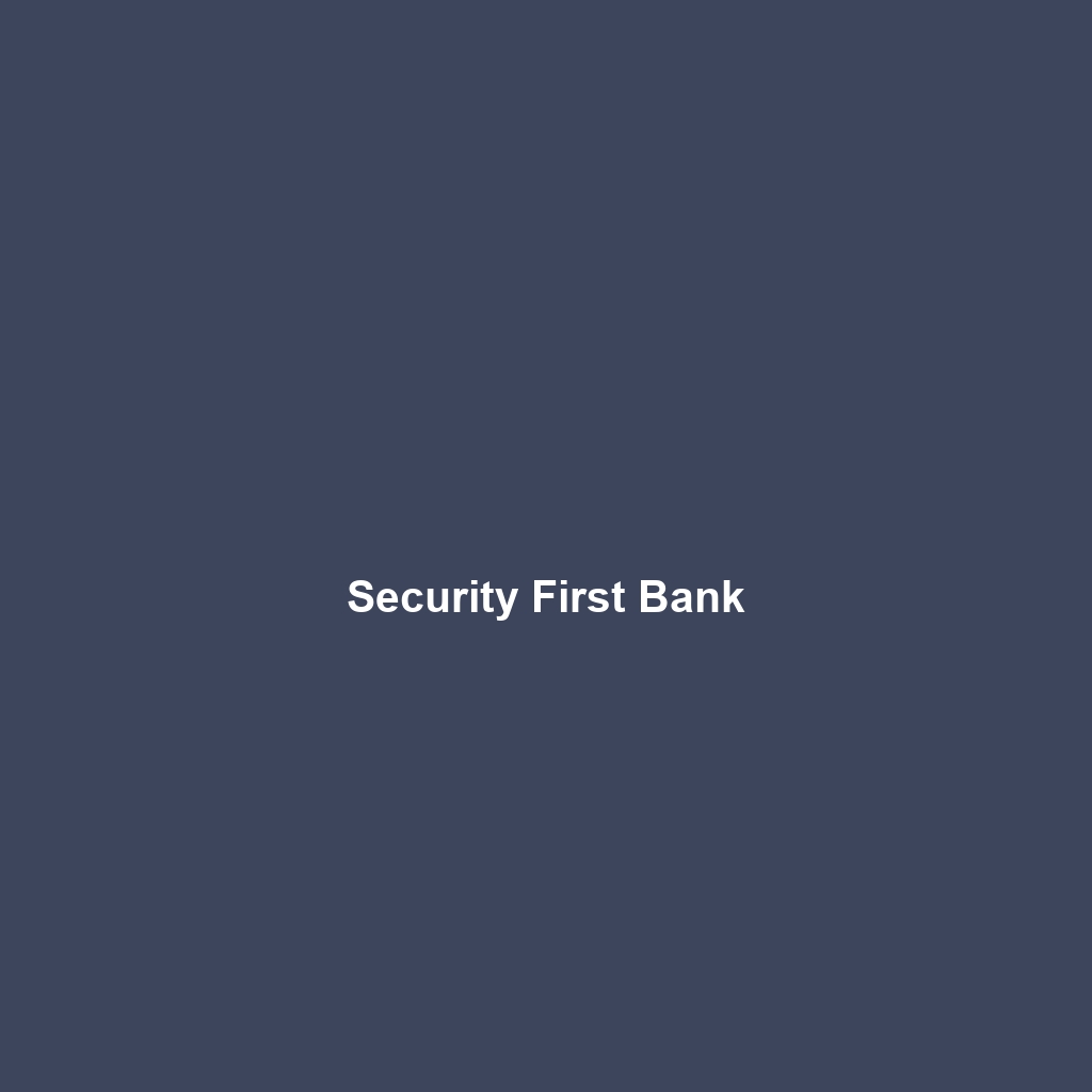 Security First Bank