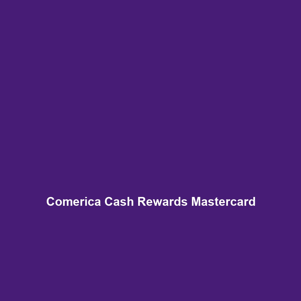 Comerica Business Mastercard