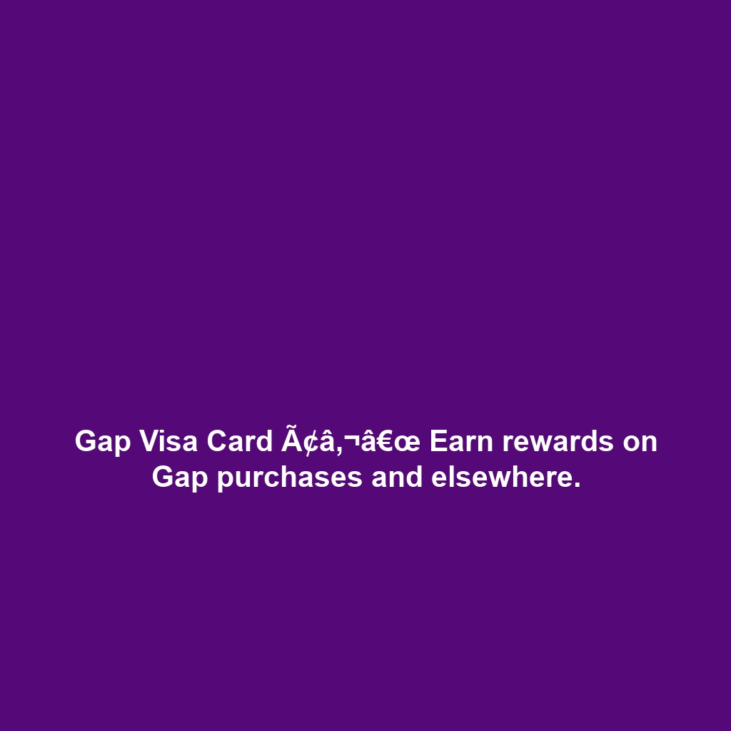 Gap Visa Card