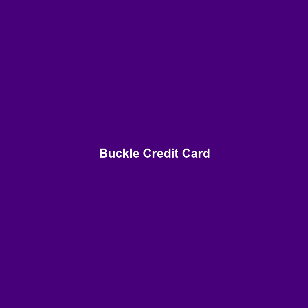 Buckle Credit Card