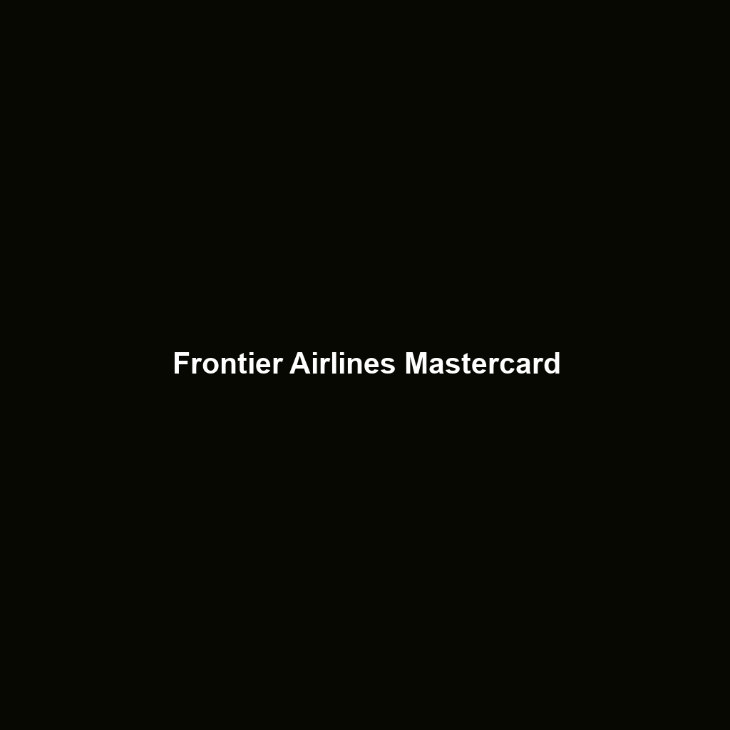 Frontier Airlines Mastercard