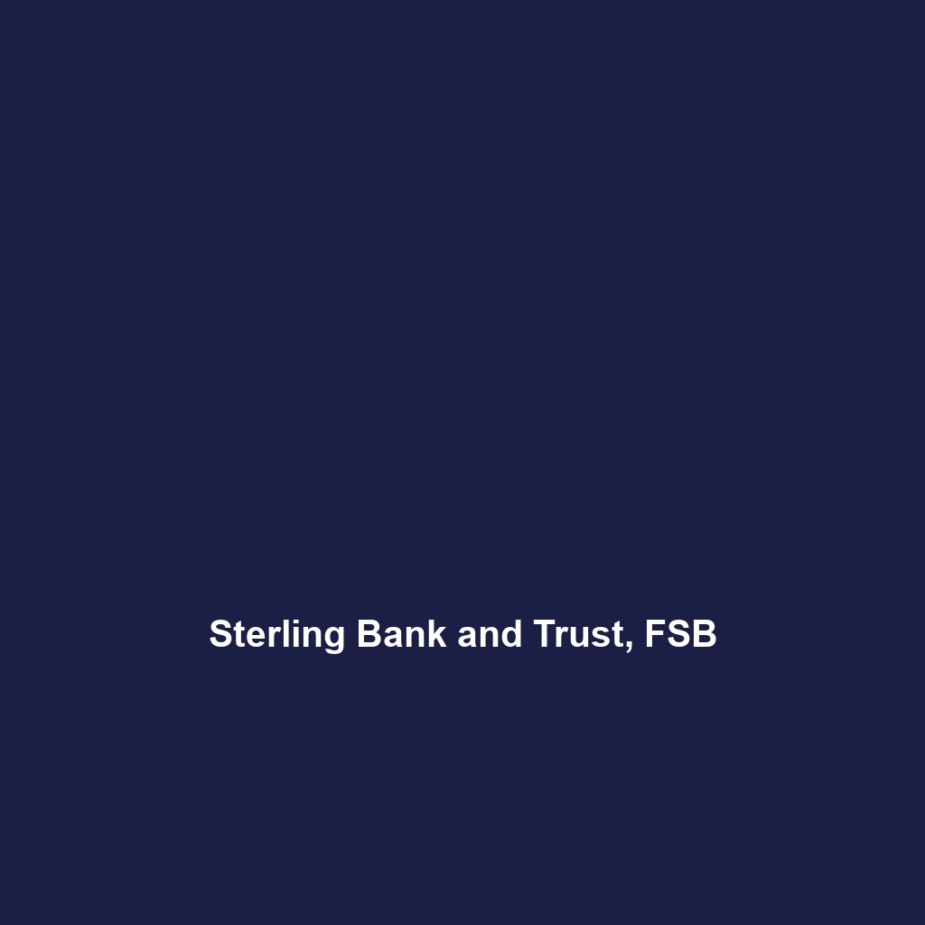 Sterling Bank and Trust, FSB