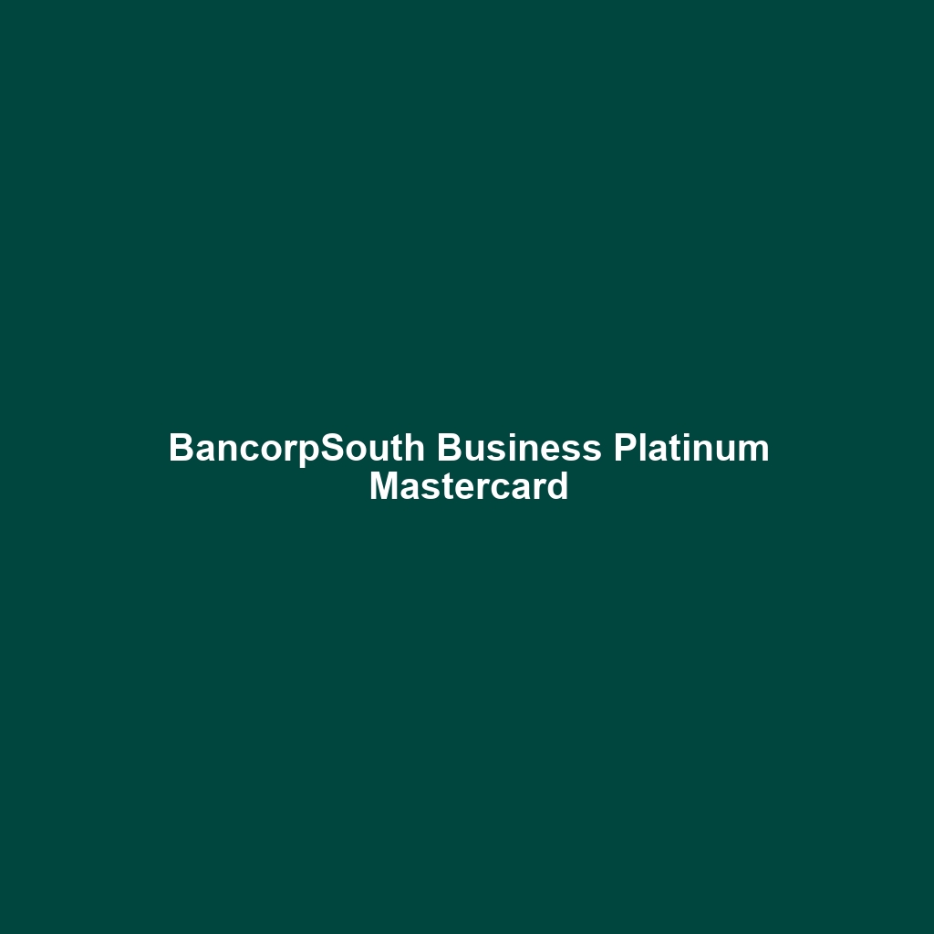 BancorpSouth Business Platinum Mastercard