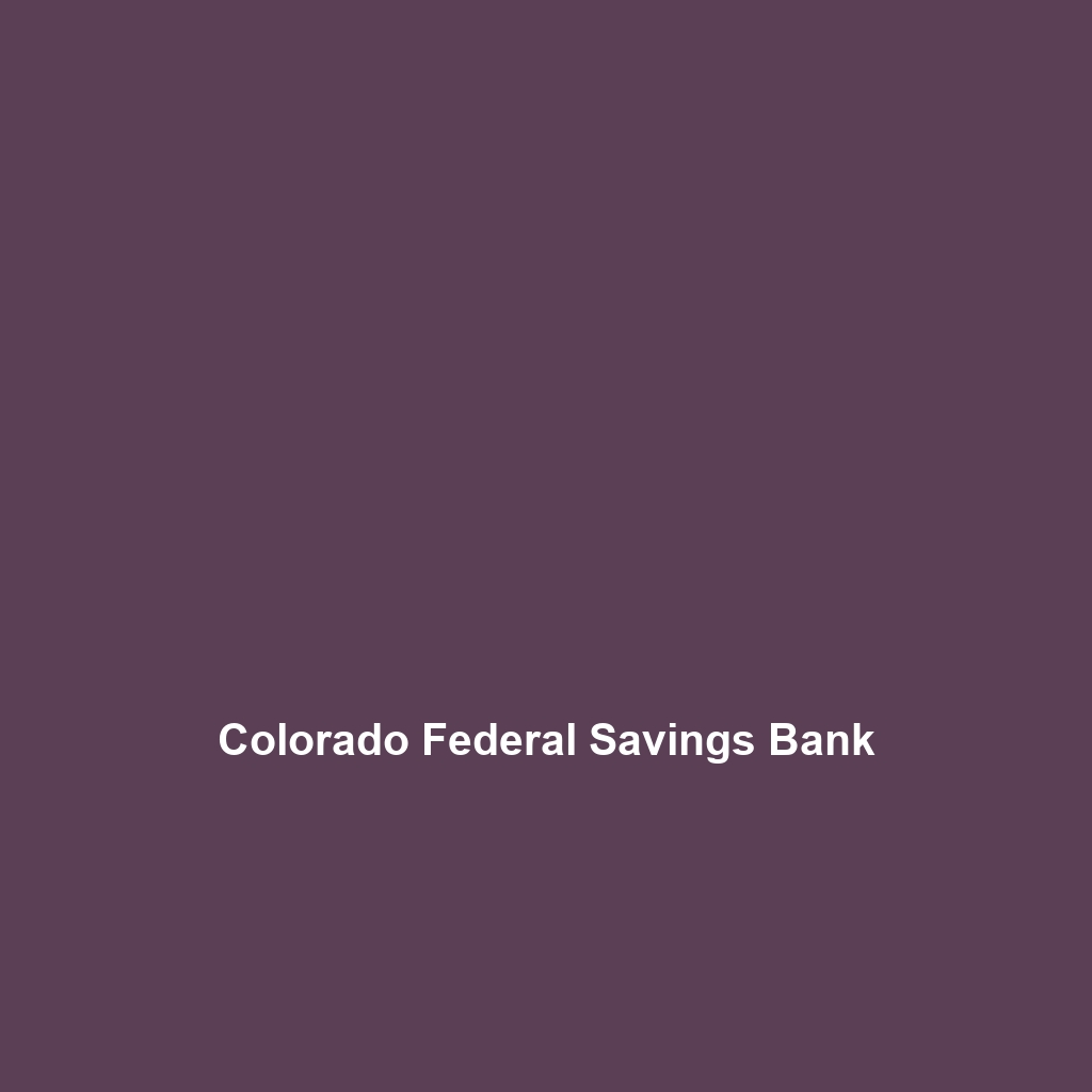 Colorado Federal Savings Bank