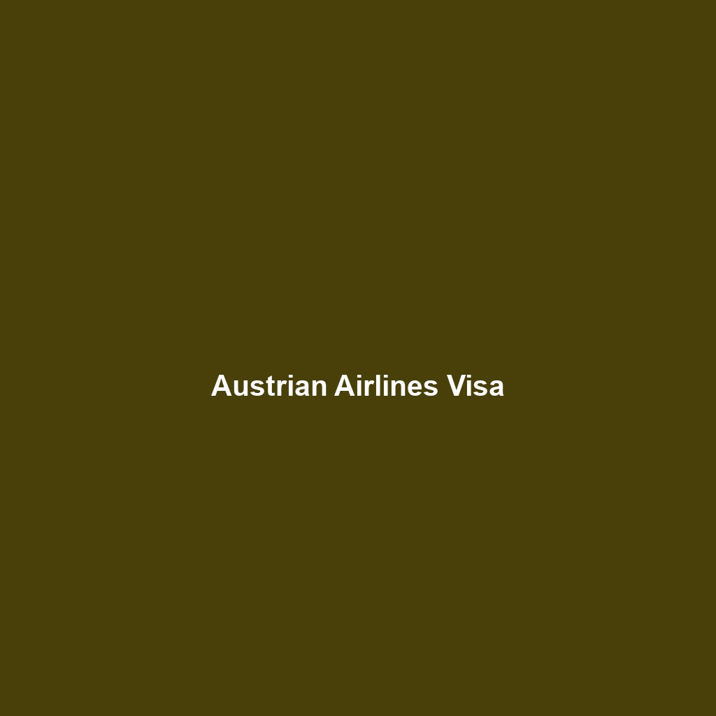 Austrian Airlines Visa