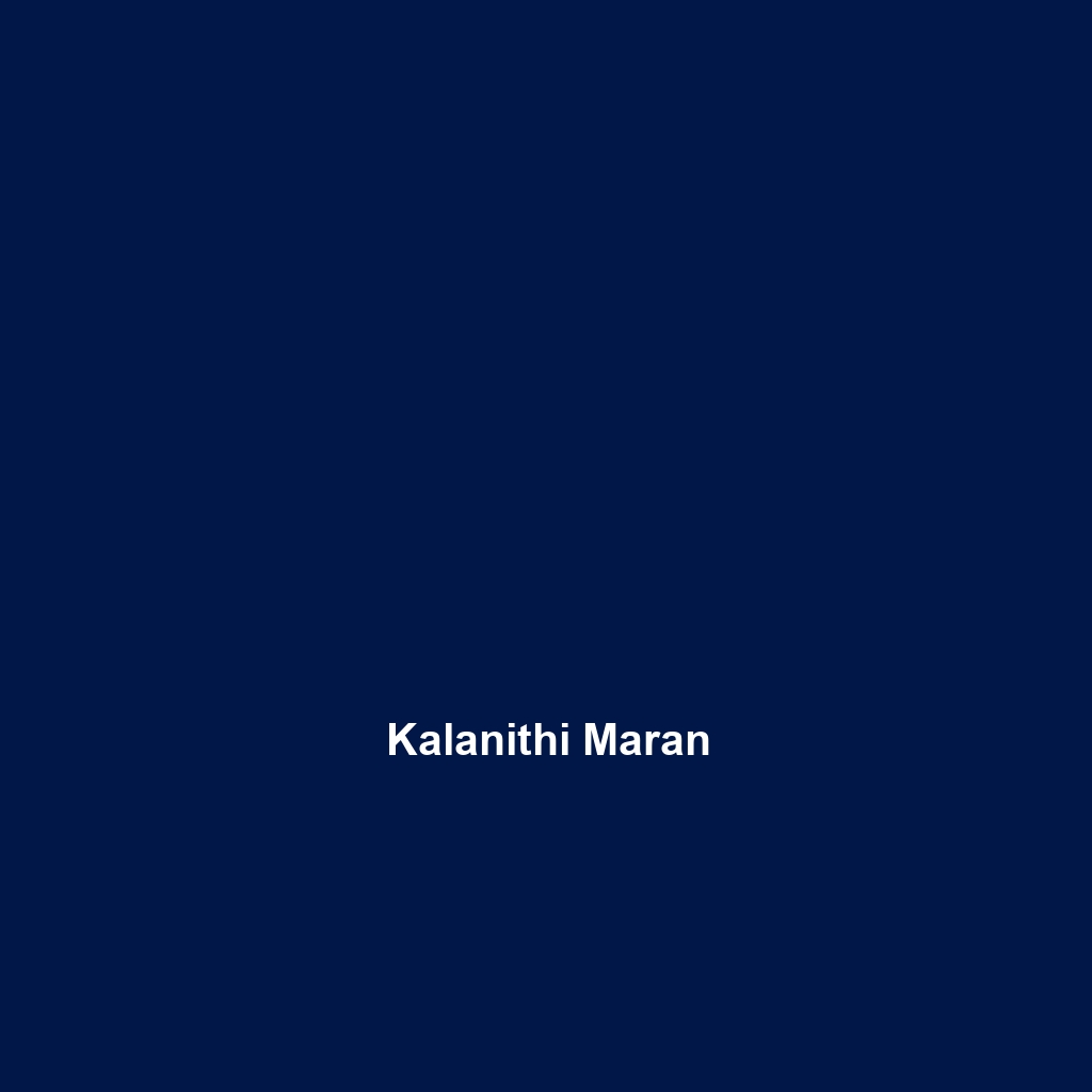 Kalanithi Maran