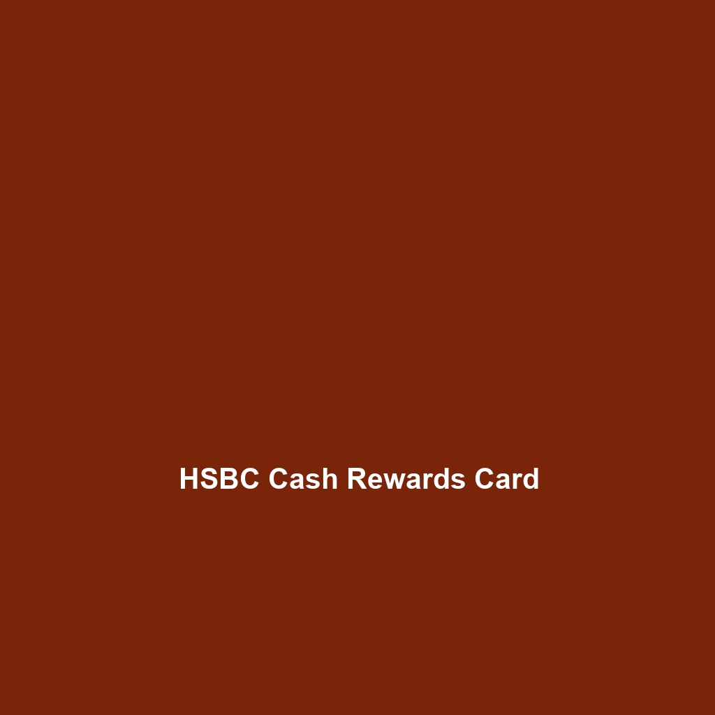 HSBC Cash Rewards Card