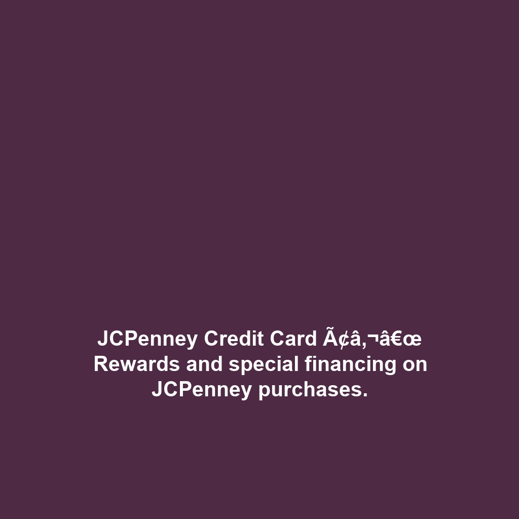 JCPenney Credit Card