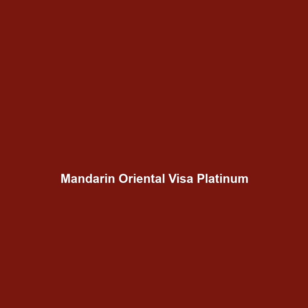 Mandarin Oriental Visa Platinum