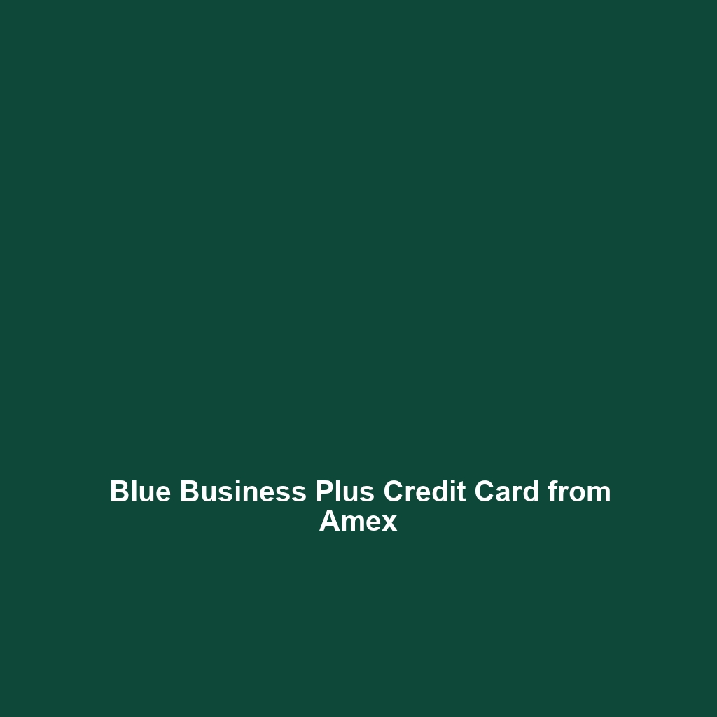 Blue Business Plus Credit Card from Amex