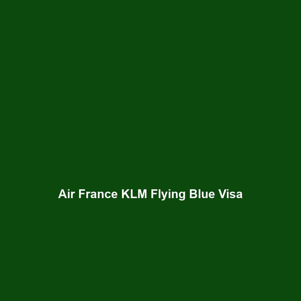 Air France KLM Flying Blue Visa