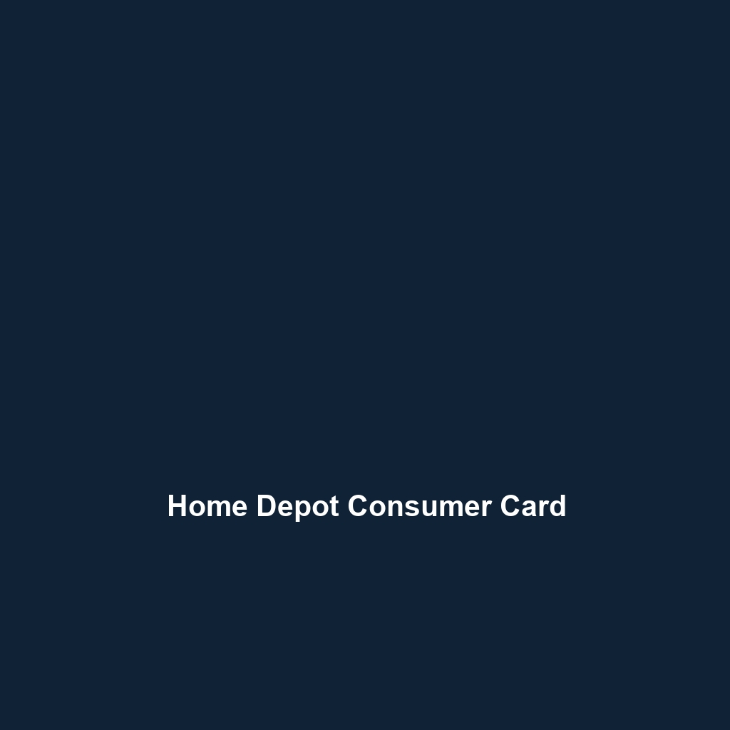 Home Depot Consumer Card