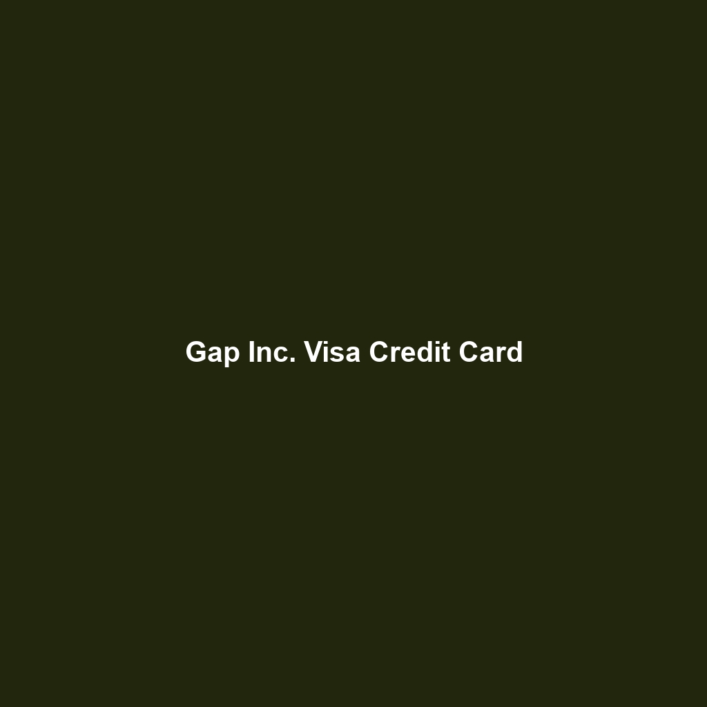 Gap Inc. Visa Credit Card