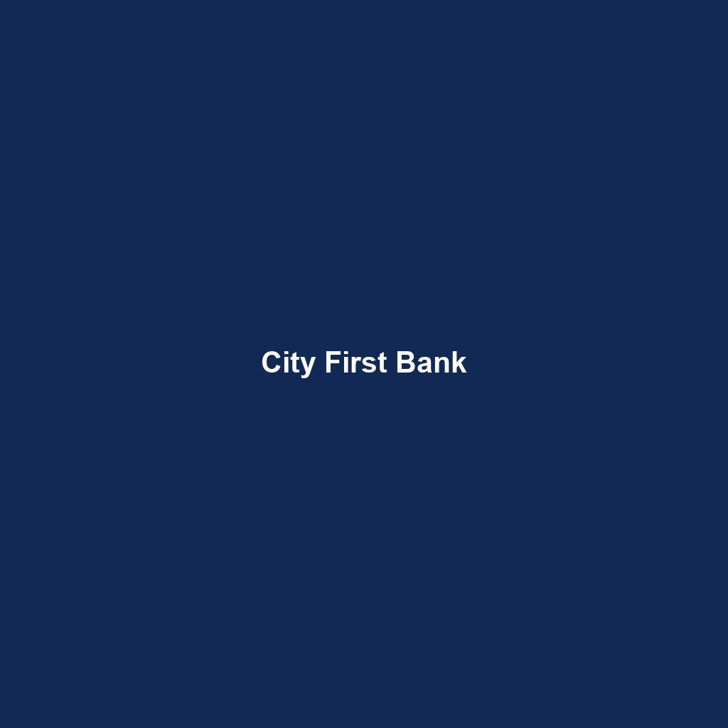 City First Bank