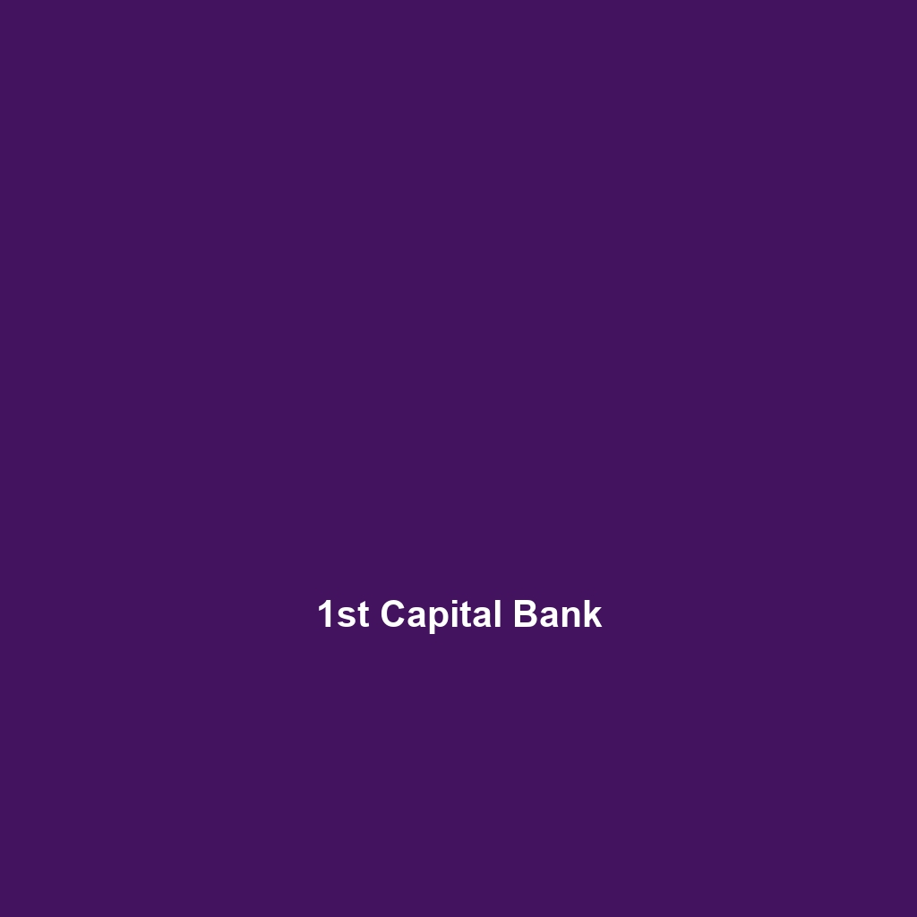 1st Capital Bank