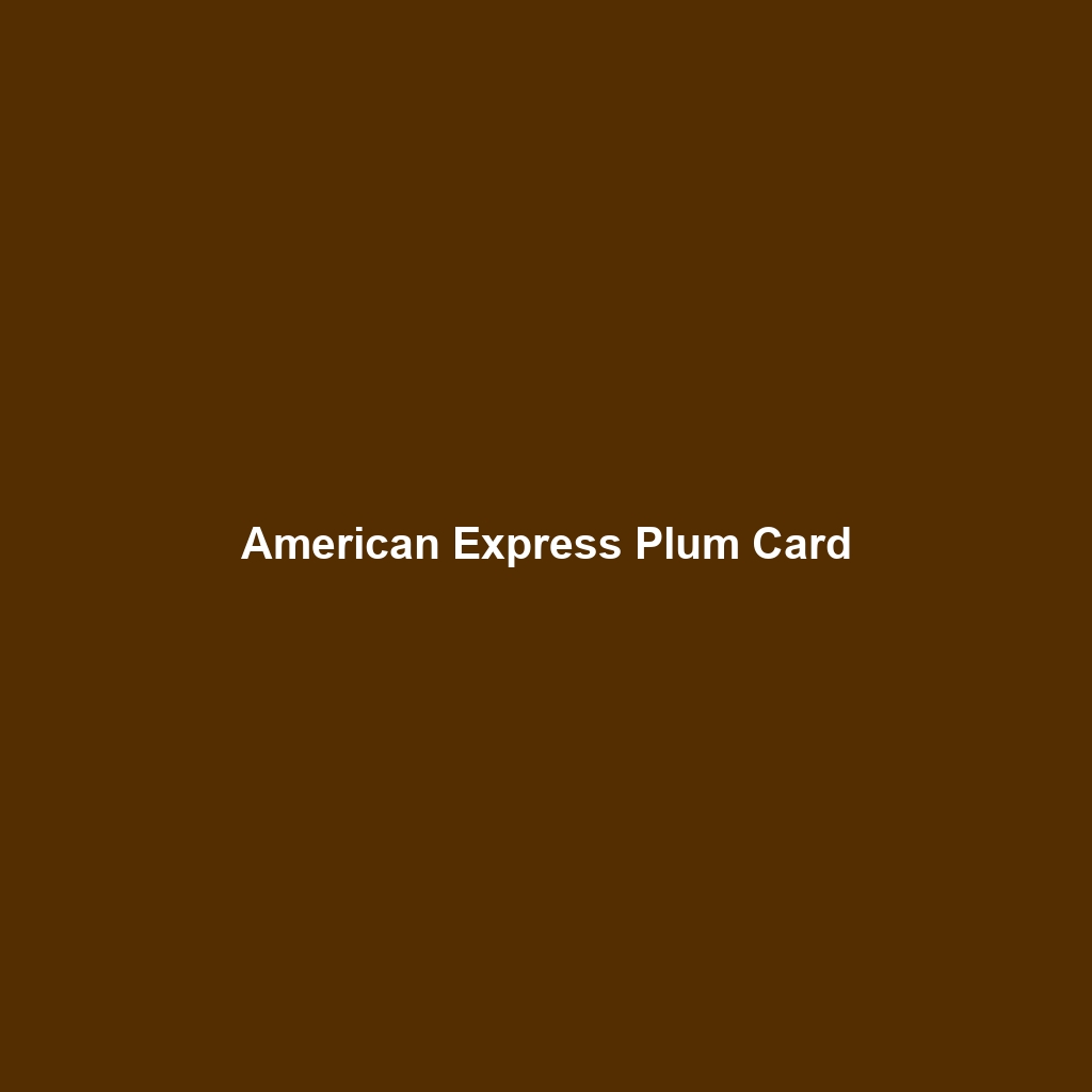 American Express Plum Card