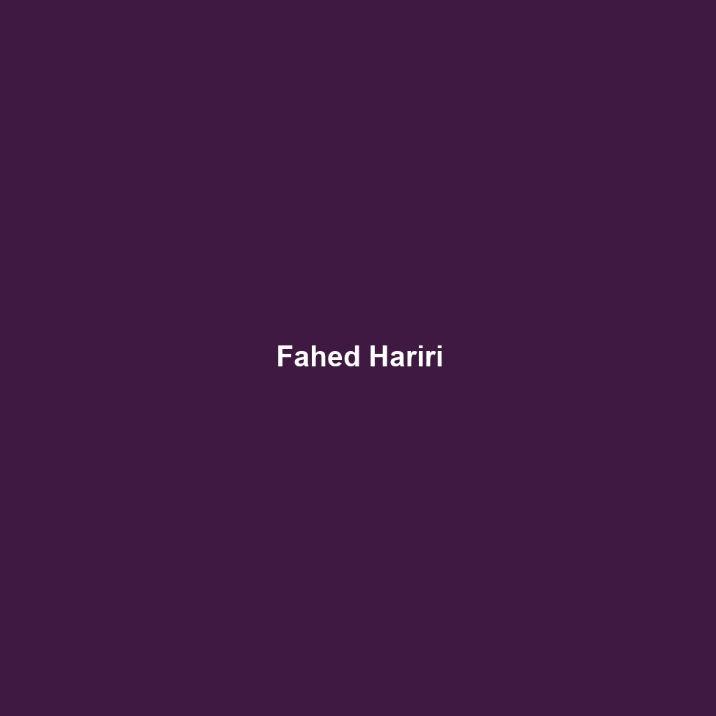 Fahed Hariri