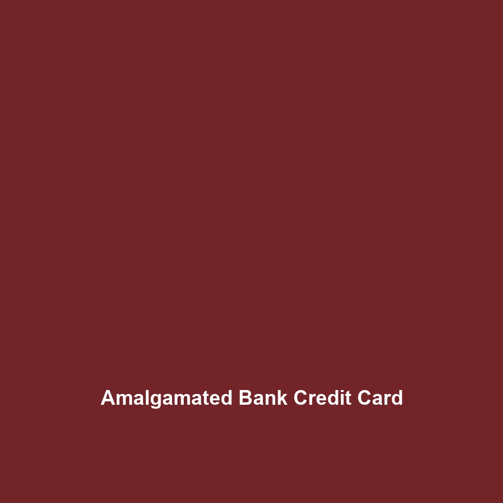 Amalgamated Bank Credit Card