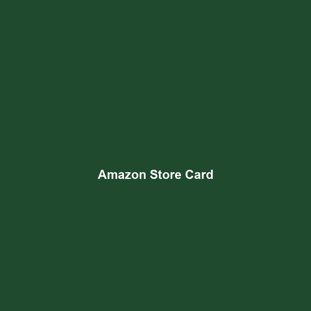 Amazon Store Card