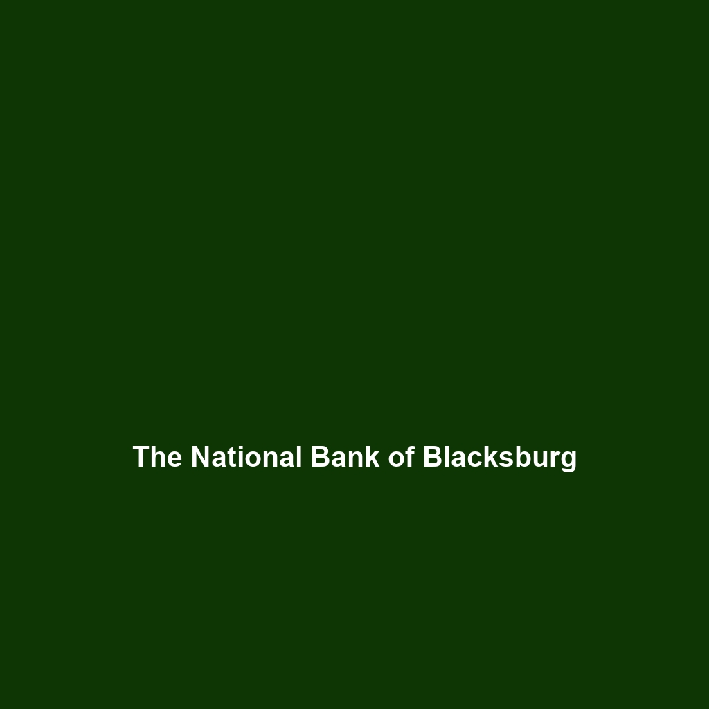 The National Bank of Blacksburg