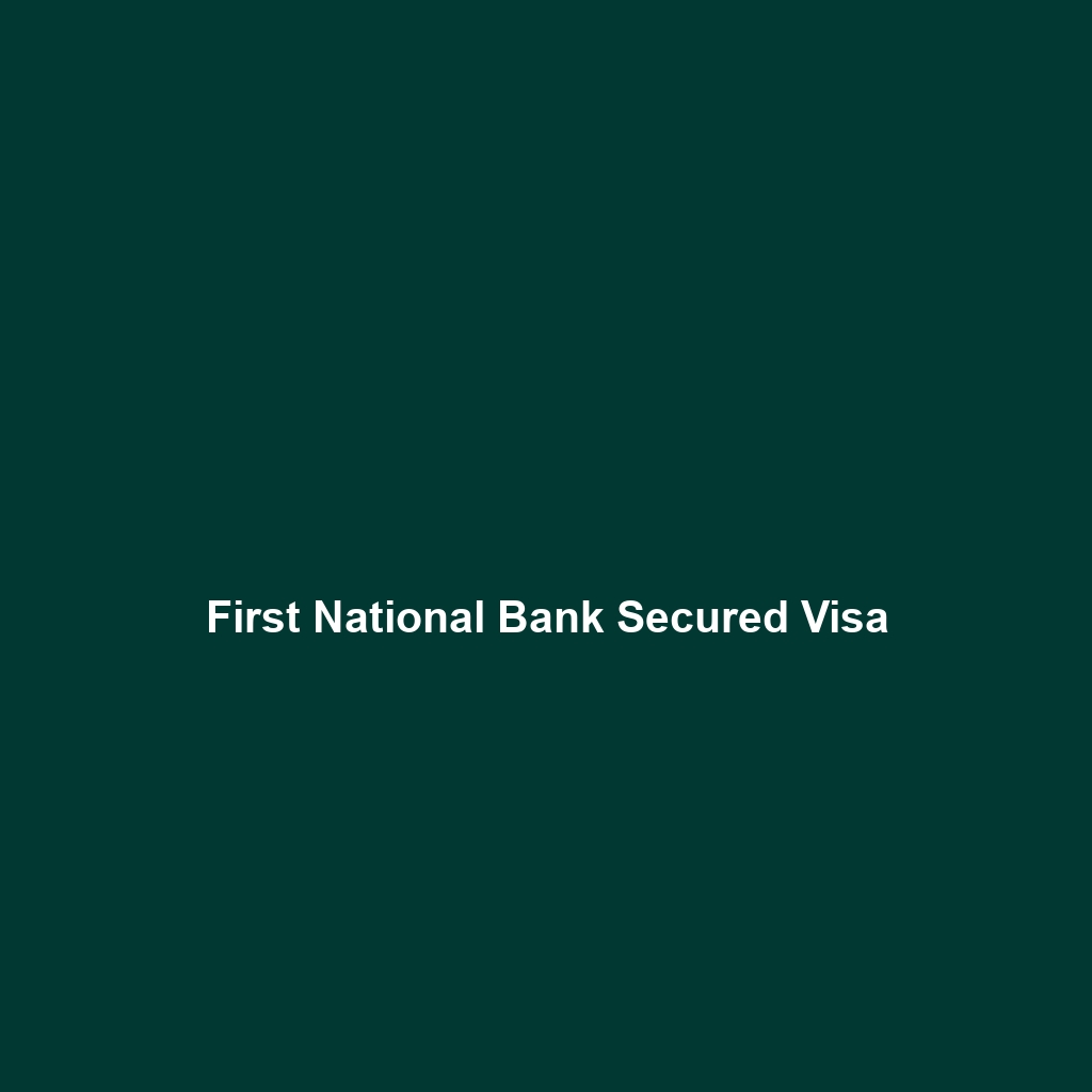 First National Bank Secured Student Mastercard