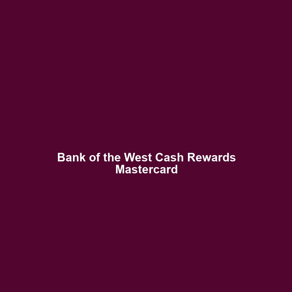 Bank of the West Business Visa