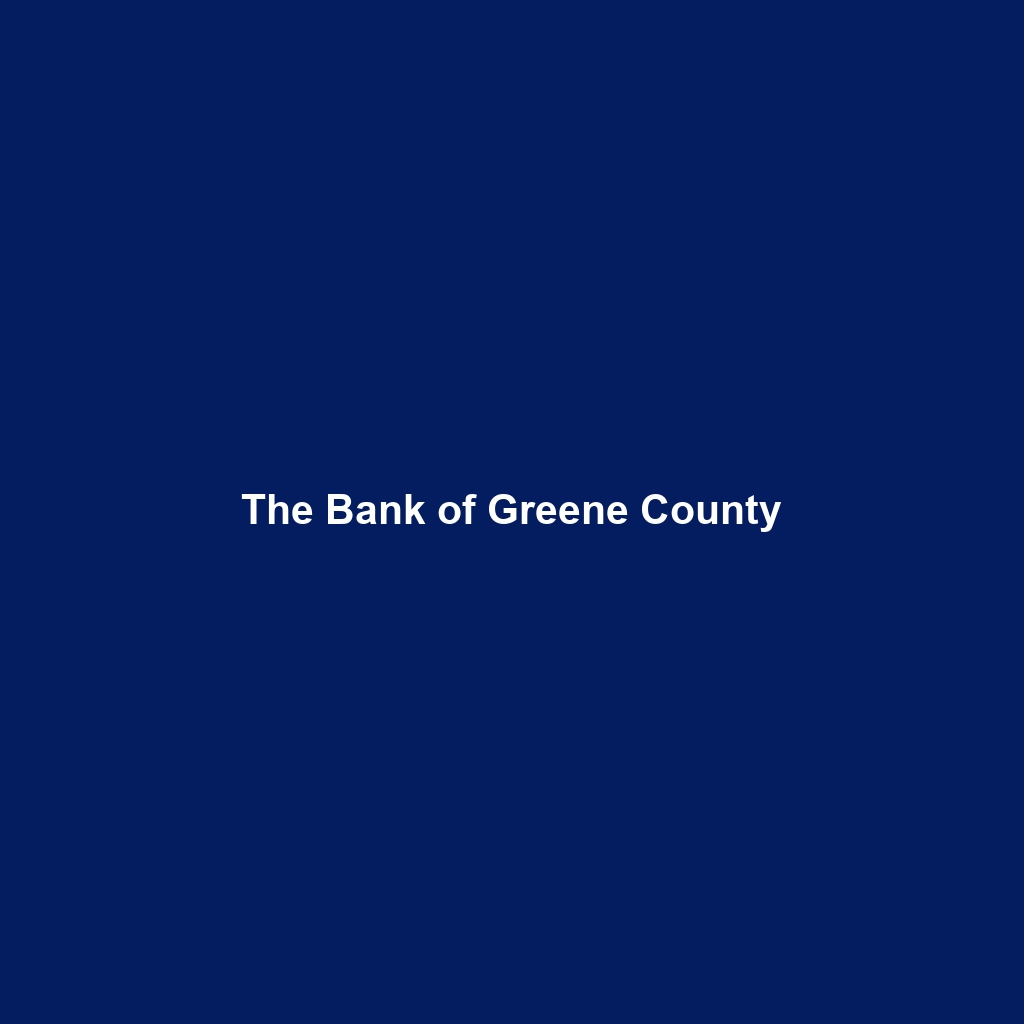 The Bank of Greene County