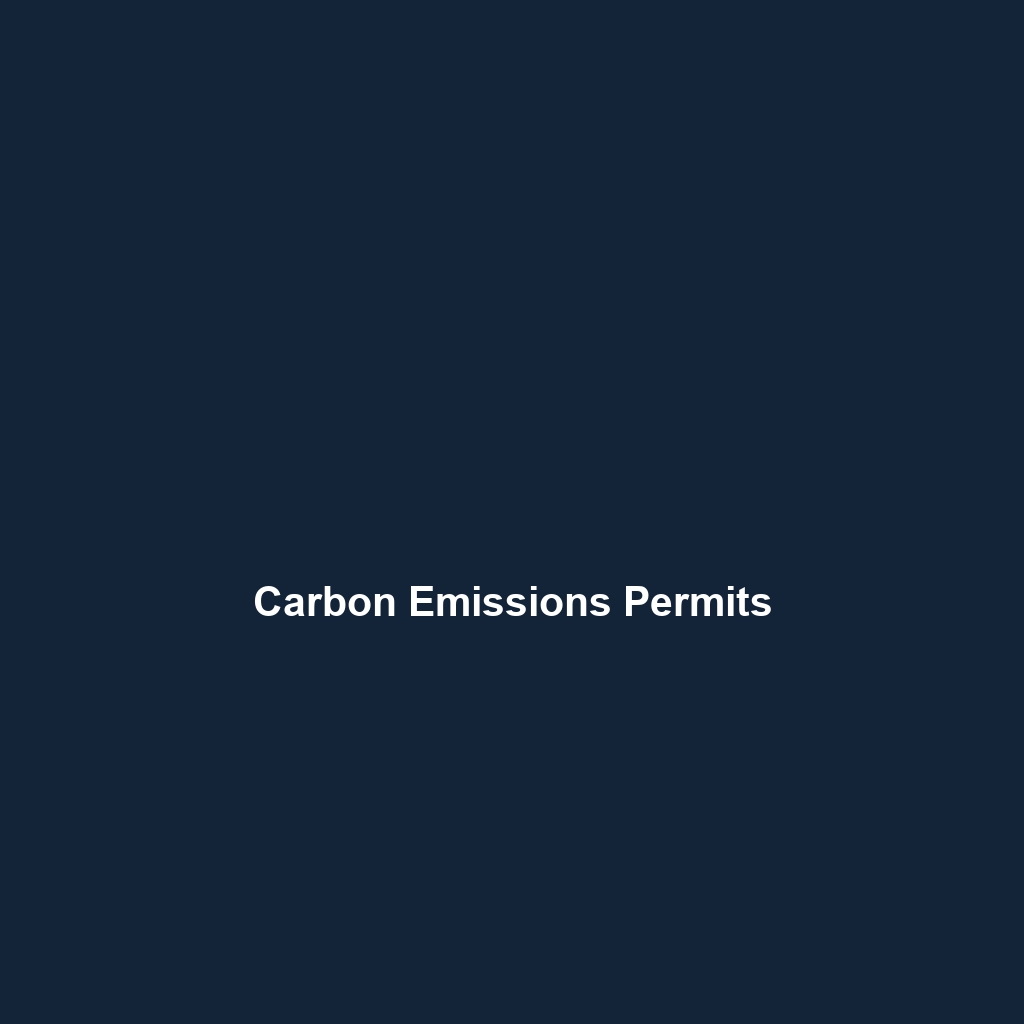 Carbon Emissions Permits