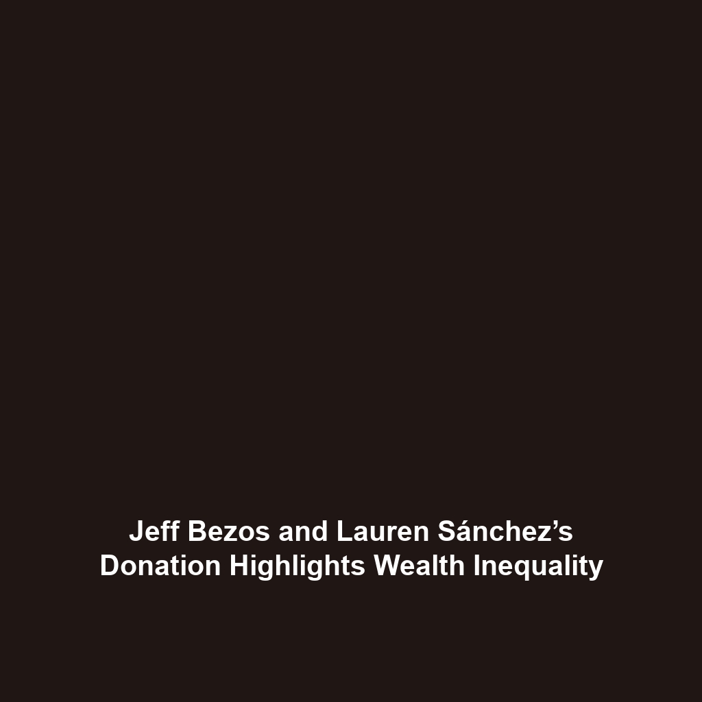 Jeff Bezos and Lauren Sánchez’s Donation Highlights Wealth Inequality