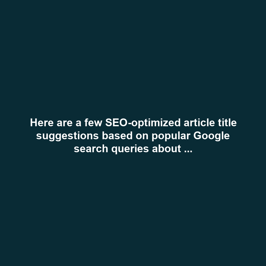 Here are a few SEO-optimized article title suggestions based on popular Google search queries about Alfred Oetker:

1. The Legacy of Alfred Oetker: Revolutionizing the Food Industry Since 1891
2. Exploring the Success Story of Alfred Oetker: From Baking Powder to Global Brand
3. Alfred Oetker: A Comprehensive Guide to the Iconic German Food Company
4. How Alfred Oetker Became a Household Name in Baking and Frozen Foods
5. Alfred Oetker: Innovations and Impact in the Culinary World

These titles aim to attract Search Engine Optimization (SEO) while resonating with user interests related to Alfred Oetker.